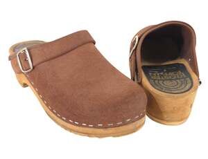 Kloster Toffeln Clogs US 6 EU 36 Womens Brown Suede Wooden Slip On $100